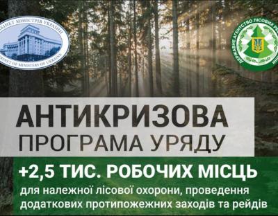 Антикризовою програмою Уряду заплановано створення додатково 2,5 тис. робочих місць у лісовій галузі