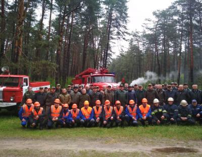 На Золочівщині  відбувся семінар – навчання з  гасіння лісових пожеж