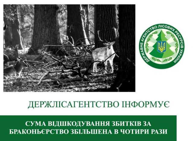 Сума відшкодування збитків за браконьєрство збільшена в чотири рази